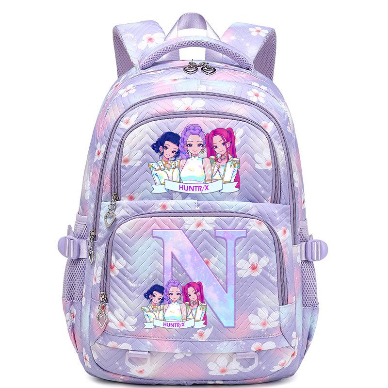Kpop Anime Aufdruck 26 Buchstaben Rucksack Große Kapazität Mittelschüler Lässige Schultasche