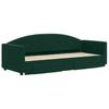 Pull Out Daybed with Drawers Dark Green 80 X 200 Cm Velvet
