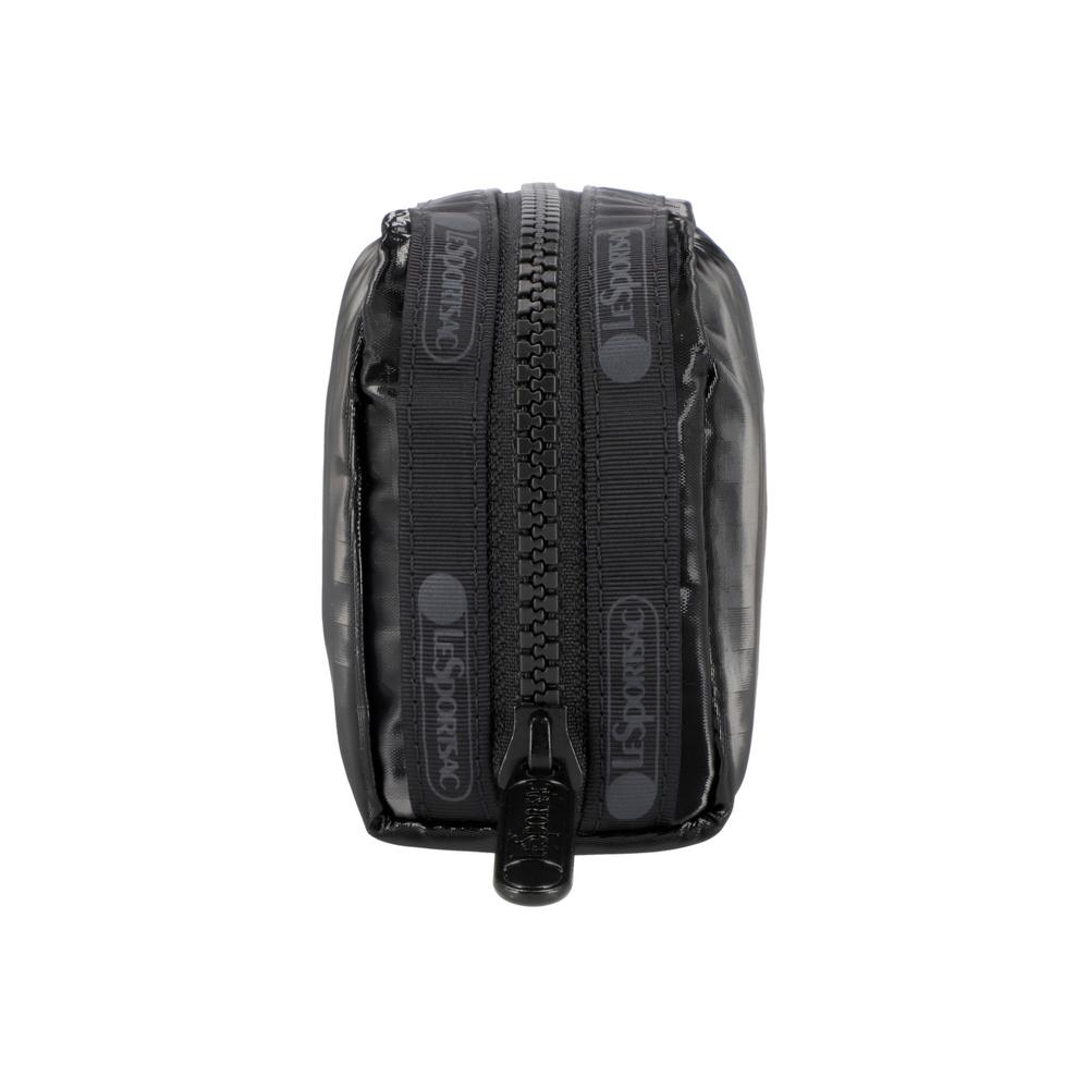 Lesportsac Black Shine Rectangular Cosmetic Pouch [6511.M135]