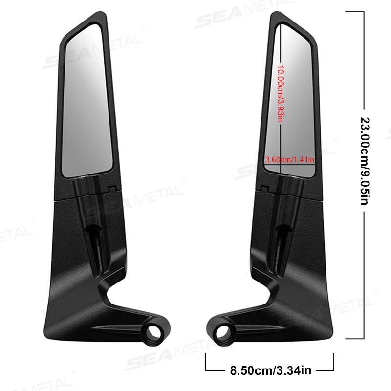 1PC numerické ovládání větrné křídlo Motocykl zpětné zrcátko upravené pevné křídlo zpětné zrcátko Univerzální otočné nastavitelné zpětné zrcátko