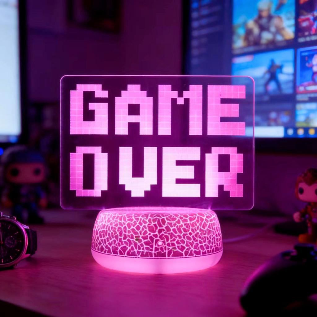 USB 3D LED night light game end marker light RGB game room decoration bedroom desk lamp personalized gift