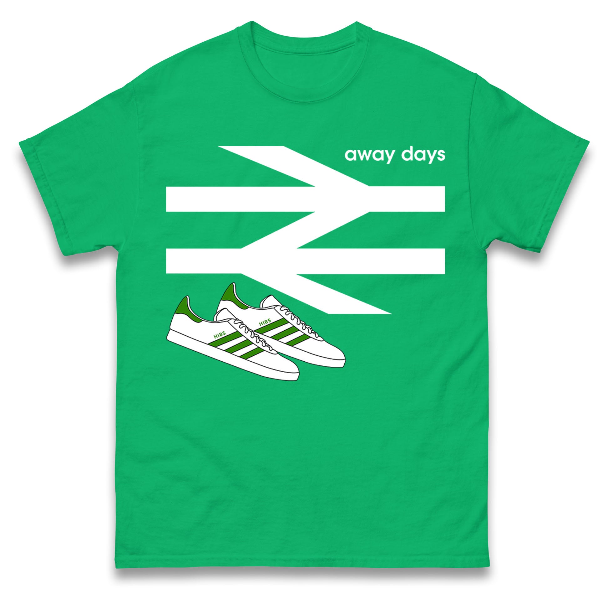 

Hibs Away Days Mens T Shirt Womens Tops Tees 2XL