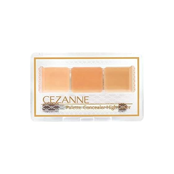 Cezanne Palette Concealer High Cover, 4,5 г, высокая адгезия, 3 цвета, двусторонняя кисть, бежевый