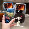 Fashion Night Owl Pattern Phone Case For Xiaomi 17 Pro Xiaomi 17 Pro Max Transparent TPU Soft Cover Shockproof Couple Shell