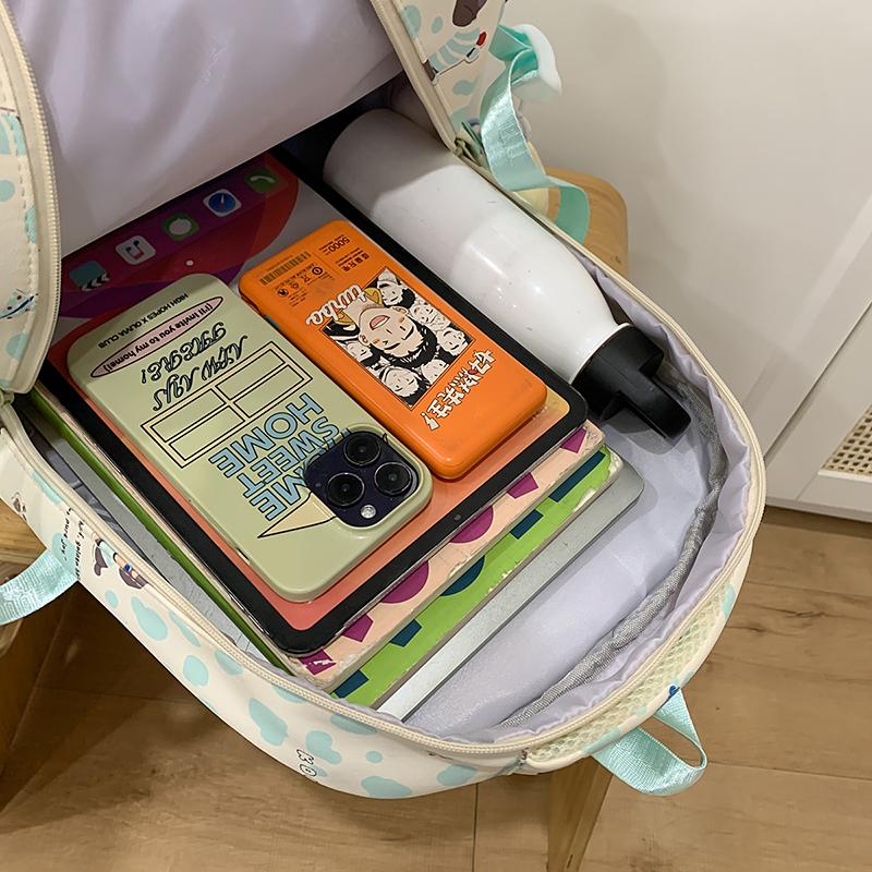 College Style Backpack Puppy Pattern Schoolbag Junior High School Student Book Bag