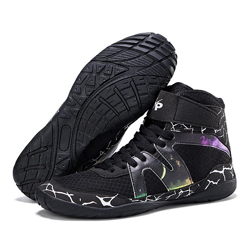 High quality men boxing shoes comfort soft mesh breath sneakers sizes 39-46 high cut ultra light professional wrestling boots