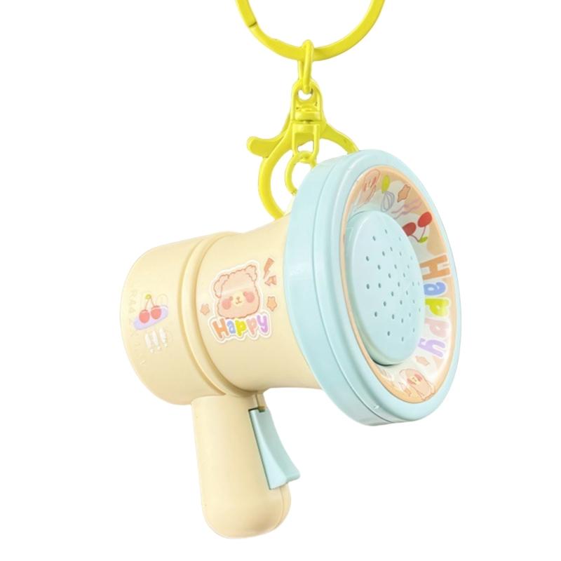 Cute Mini Record Player Keychains with Soothing Music Box Function for Music Lovers