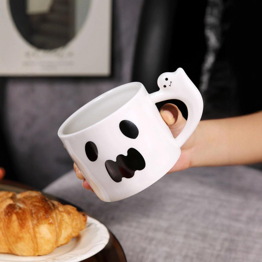 

Новая Хэллоуинская керамическая кружка Персонализированная Креативная Забавная Тыква Фарфоровая чашка Подарочная кружка Сувенирный набор 480ml