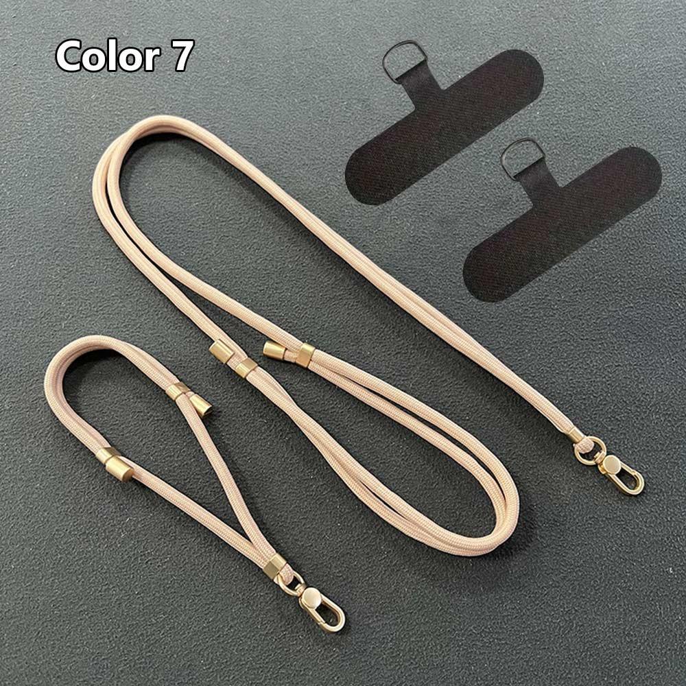 2Pcs/Set Short + Long Phone Strap Nylon Anti-lost Wrist Strap Phone Lanyard Case Crossbody Shoulder