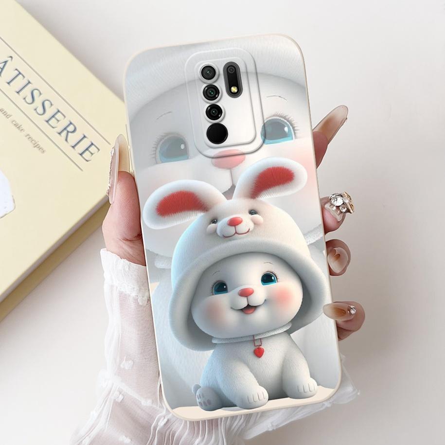 For Xiaomi Redmi 9 Case Lovely Panda Rabbit Cartoon Soft Liquid Silicone Shockproof Cover For Xiaomi Redmi 9 Prime Redmi9 Fundas