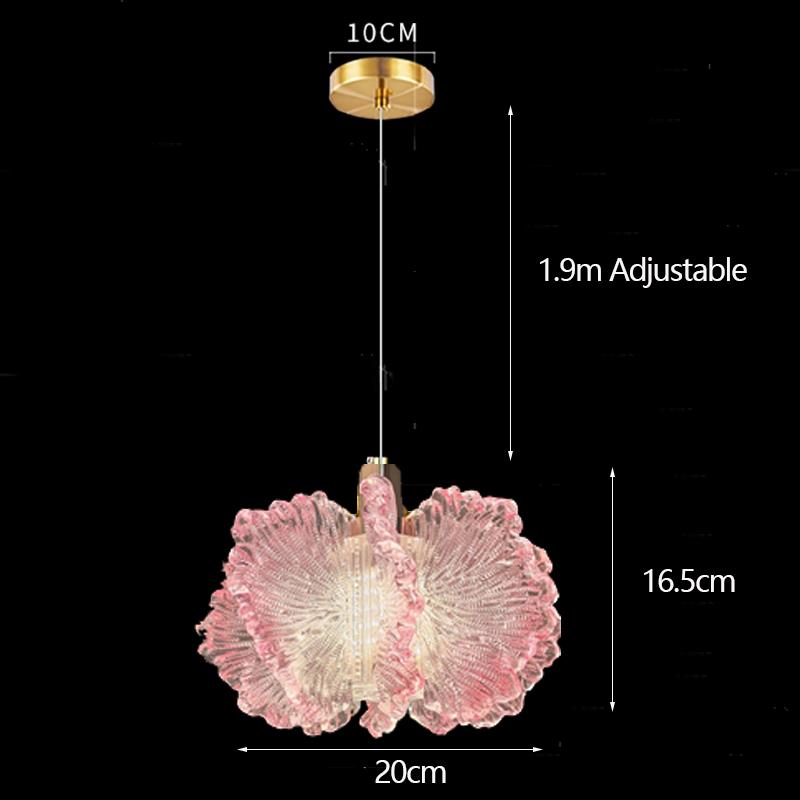 Xiaomi Nordic French Cream-style Long Line Chandelier Bedroom Bedside Lamp Dining Room Chandelier Acrylic Flower Warm Atmosphere Lamp