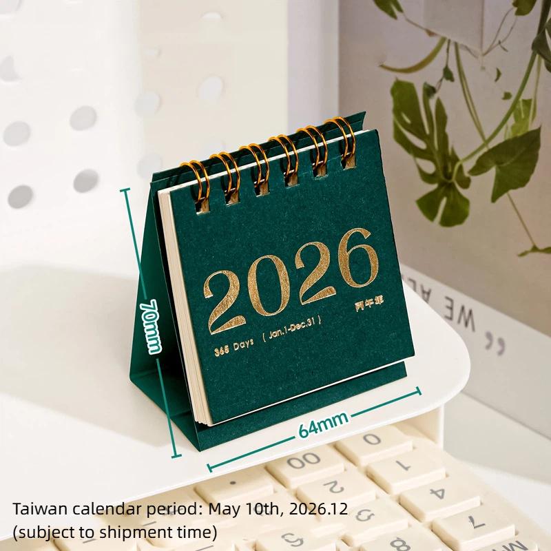 2026 Mini Calendar Mic de Birou Ornament de Birou Calendar Carte Planificator Creativ Simplu Papetărie de Birou Cadouri de Anul Nou