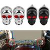2Pcs Motorcycle Skull License Plate Frame Bolts Screws Auto License Plate Screws Car Truck Fastener Cap Bolts For Any 6mm Bolts Stem Caps1