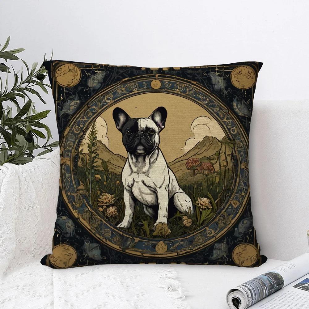Home Decor Enchanted Forest Animals Pattern Pillow Cover Pattern Cushion Cover Suitable For Sofa Bedroom Car Pillow Cover