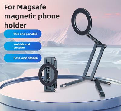 Phone Holder For Magsafe Magnetic Phone Tripod Stand with Hook Foldable Desktop Holder Universal for iPhone Selfie Video Stand