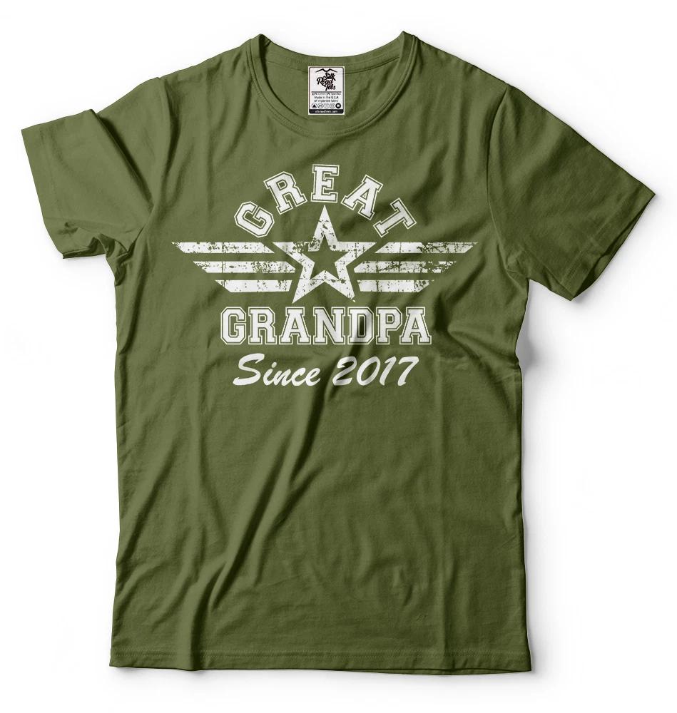 Great Grandpa Since 2017 T-shirt Great Grandfather Tee Shirt Gift Tee 3XL