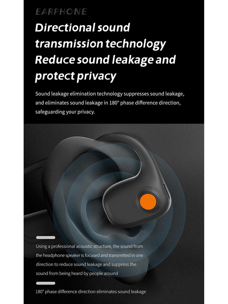 New Cross-Border Open-Ear Business Bluetooth Headset – Comfortable, In-Ear, Non-Bone Conduction.