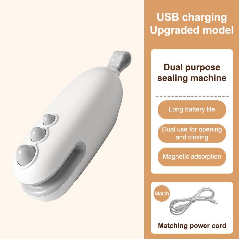 Mini Electric Heat Bag Sealing Machine Food Plastic Bag 3In1 Hand Pressure  Sealing Machine Heat Sealer