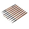 9pcs Nail Art Brushes Set UV Gel Brush Gel Tips Builder Nail Design Painting Tools for Home Salon Use Translucent Coffee