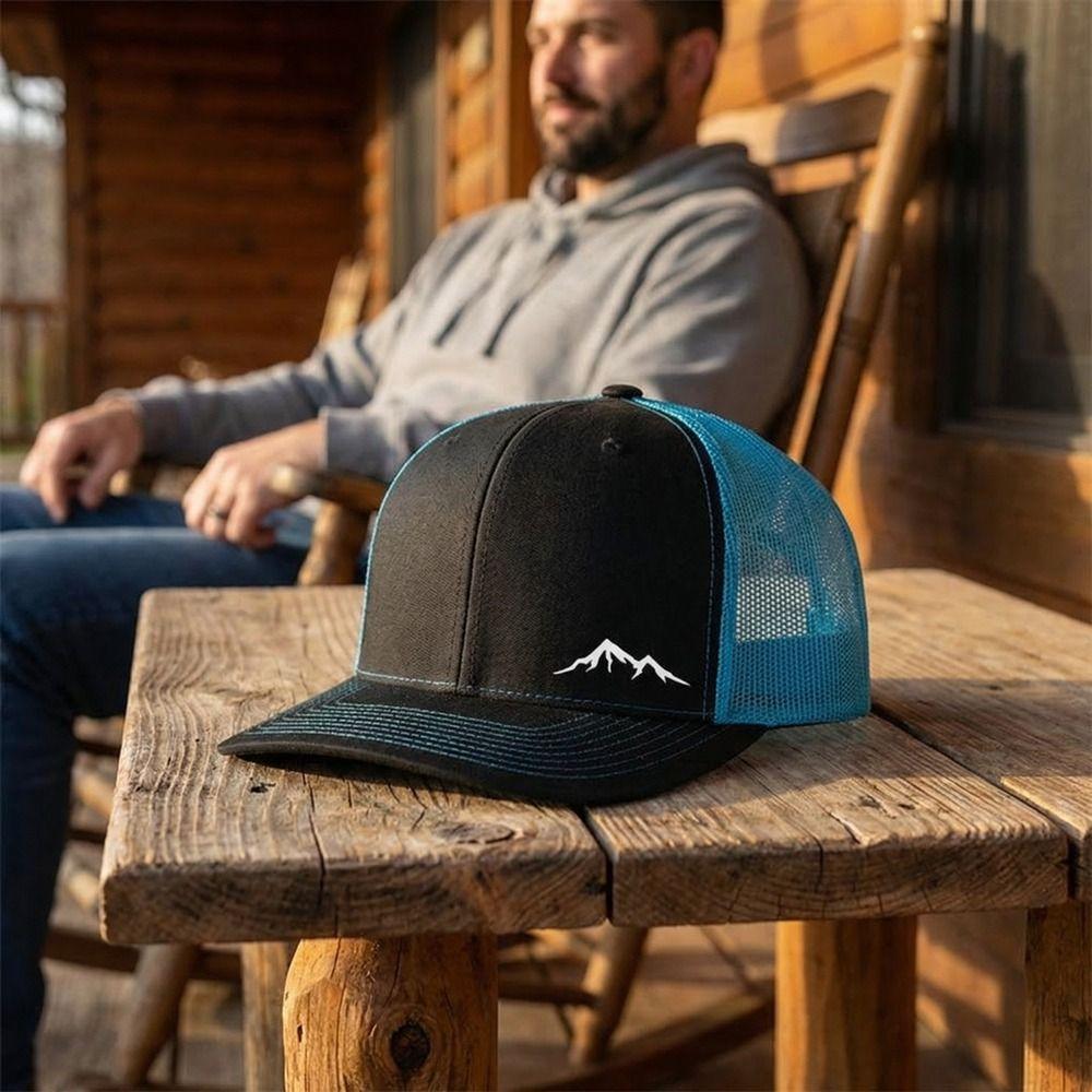 Adjustable Quick-Drying Baseball Cap Breathable Trucker Hat Vintage Mesh Duckbill Cap Outdoor
