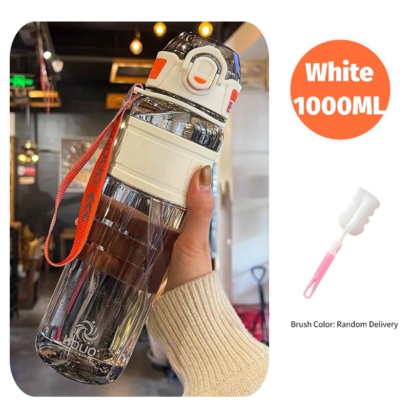 750ml/1000ml Large Capacity Sports Water Bottle Leakproof Plastic Water Cup Outdoor Travel Cycling Hiking Camping Gym Drinkware