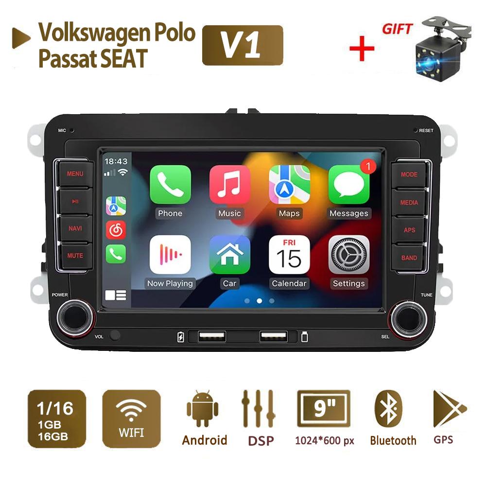 

Новый 2 Din автомобильный радиоприемник Android мультимедийный плеер Carplay Auto для VW Volkswagen Golf Polo Tiguan Passat b7 b6 SEAT leon Skoda Octavia 2 + 64 ГБ