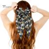 Pumpkin Print Bow Barrette Halloween Silky Satin Hair Bows, Big Ribbon Clips, Oversized Dynamic Long Tail Barrettes, Cute Accessories for Women Girls