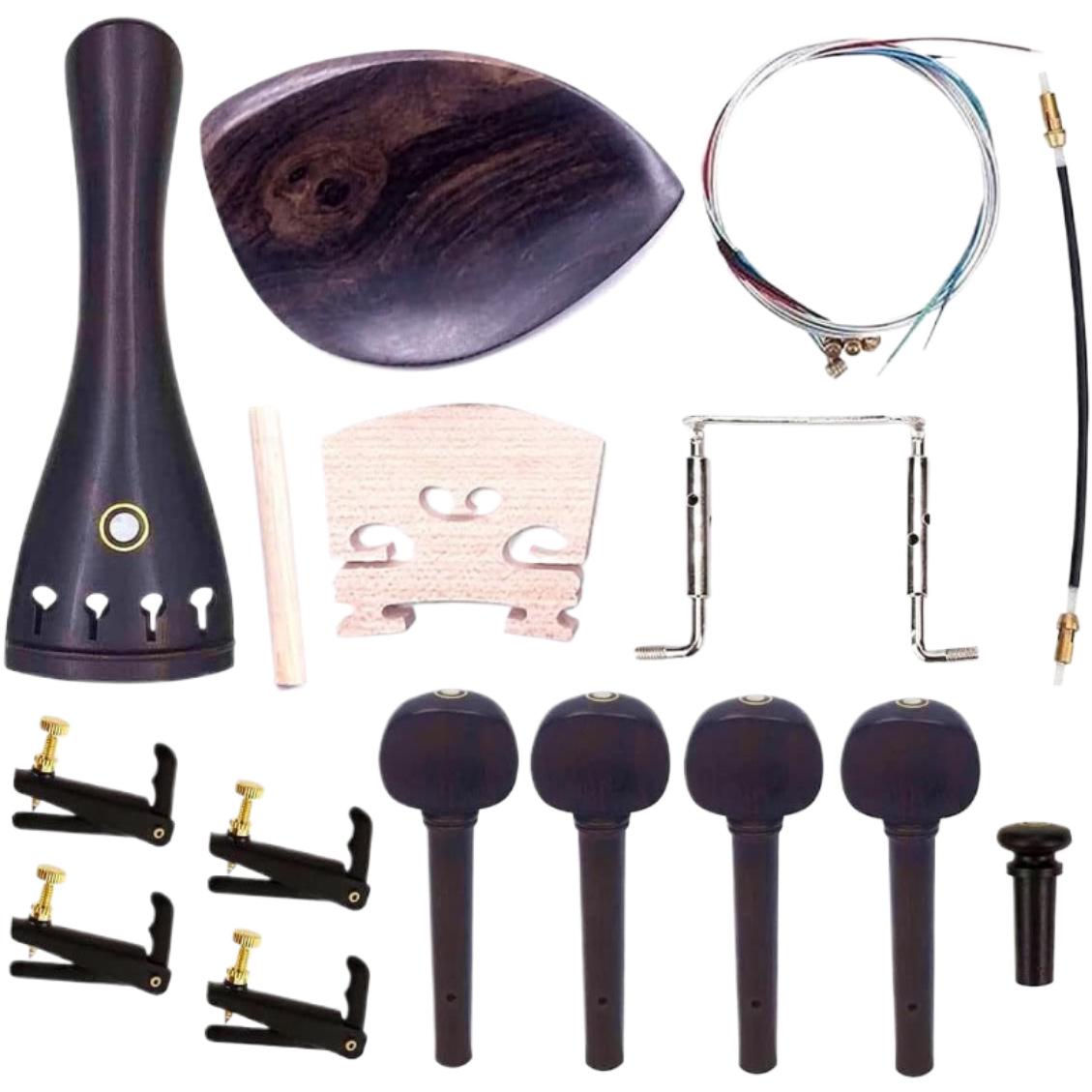 Набор аксессуаров для скрипки из черного дерева