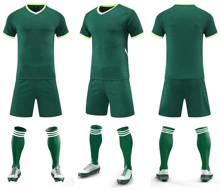 New Football Jersey Set Men'S Adult Children'S Game Training Jersey Primary School Students Short-Sleeved Football Jersey Women'S