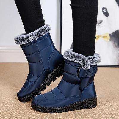 Dámské kozačky Nový trend Zimní boty pro ženu Zimní kozačky Kotníkové Nízké podpatky Botas Mujer Nepromokavé Sněhule s kožešinou Boty