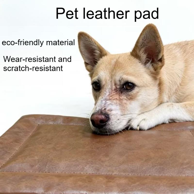 Waterproof Anti Fouling All Season Universal Pet Leather Pad Scratch Resistant Non Stick Fur Dog Bed Small/medium/large Dog Bed