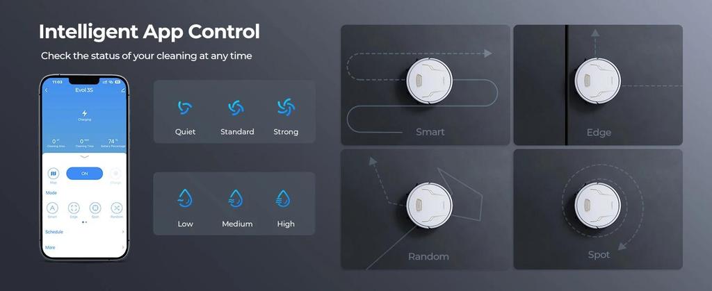 Robot Vacuum 4000Pa Suction with App Remote and Voice Control with Gyroscope Navigation Smart Sweeping Robot for Home Cleaning