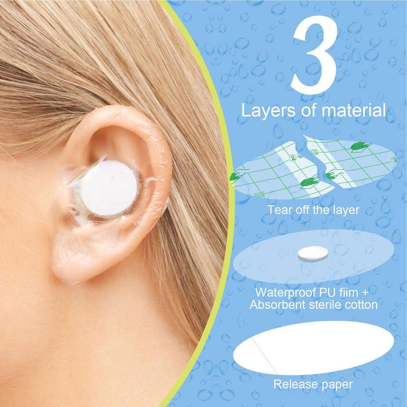 60pcs multifunctional adult baby waterproof ear patch artifact, waterproof earplugs for swimming, hot spring ear care