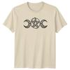 Triple Moon Pentagram Wiccan Symbol TShirt Wicca Spirituality Birthday Gift