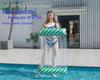 New Arrival Adult Inflatable PVC Water Lounger - Striped Mesh Floating Hammock