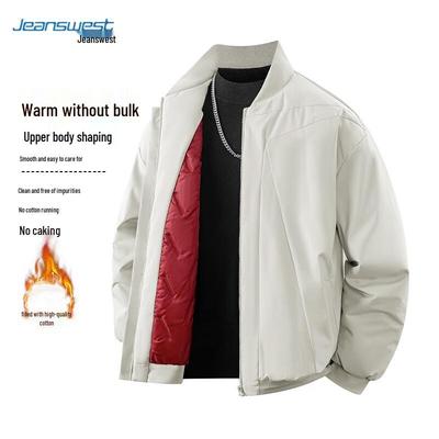 Jeanswest Men's American Style Baseball Collar Padded Jacket