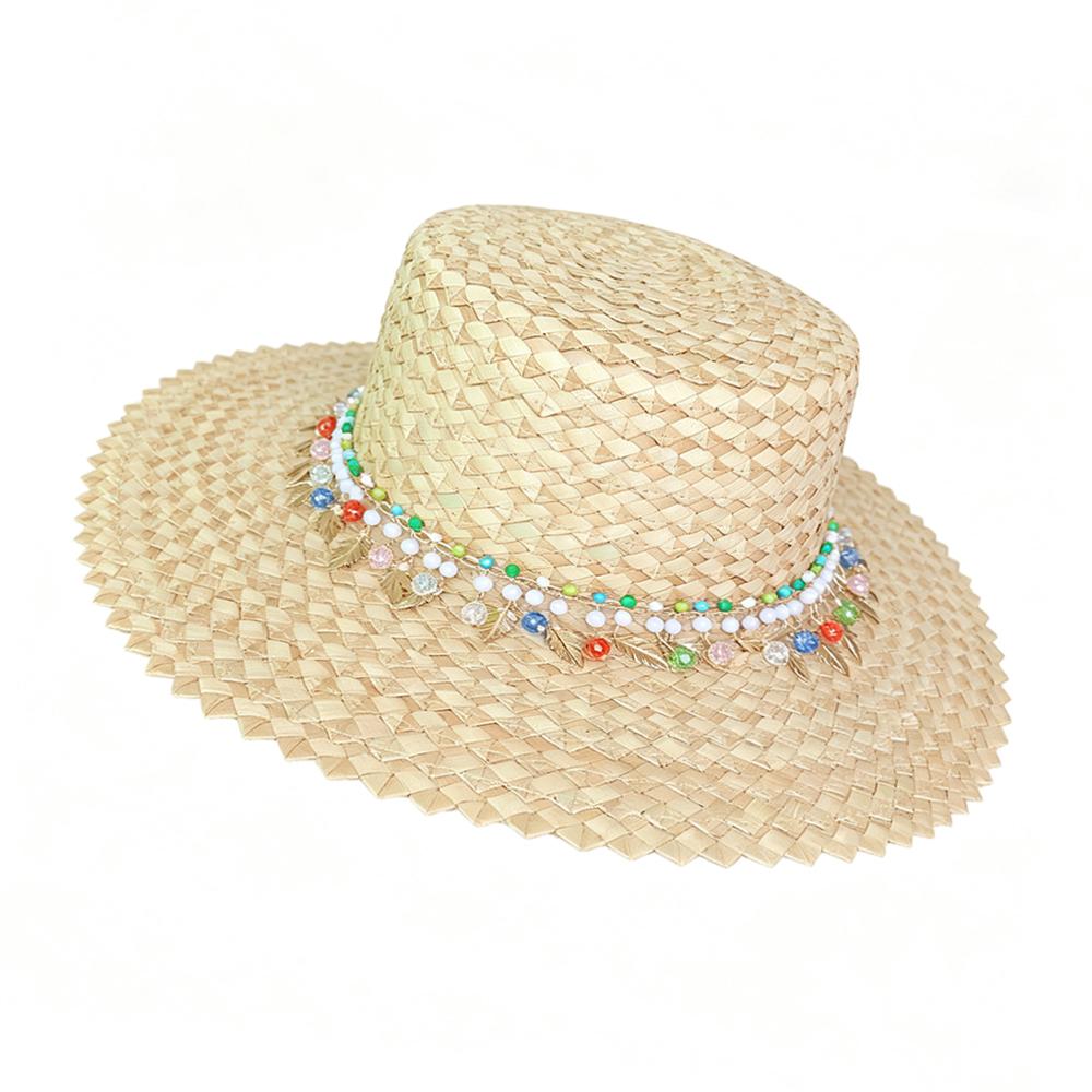 New Sun Hat Wide Brim Straw Hat for Women Panama Beach Sun Hat French Wedding Summer Vacation Soft Foldable Lightweight UPF50+