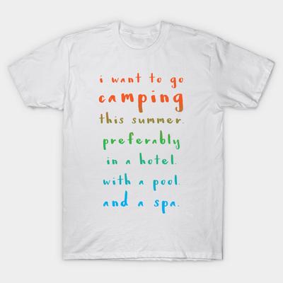 T Shirt Women Want To Go Camping Harajuku Print Kawaii Tshirt Summer Short Sleeve Female T-Shirt Top Tee