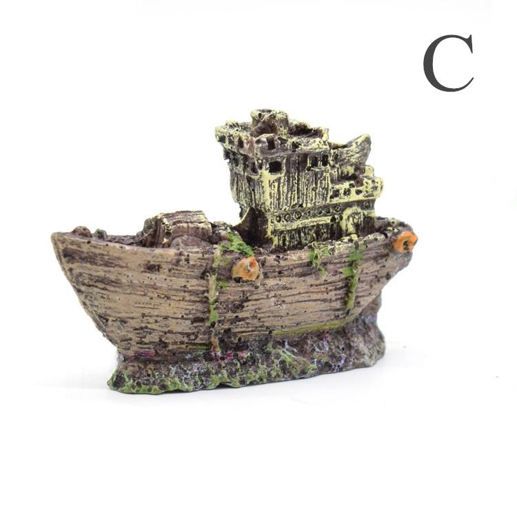 

Аквариумный орнамент Пиратский затонувший корабль Кораблекрушение Лодка Аквариум Водный пейзаж Пещера Украшения Смоляный корабль Орнамент