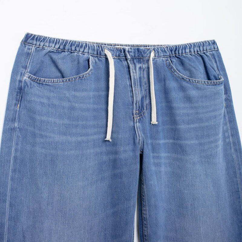 Fashion Style 2024 Autumn New F Women's Mid Waist Pajamas Style Loose Casual Denim 5520220