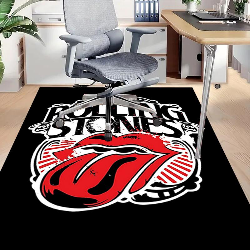 1pc ROLLING STONES Carpet Anti Slip Polyester Floor Mat for office.Bedroom