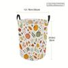Collapsible Laundry Basket Large Round Waterproof Fabric Hamper Dirty Clothes Storage Bin Toy Organizer with Handles