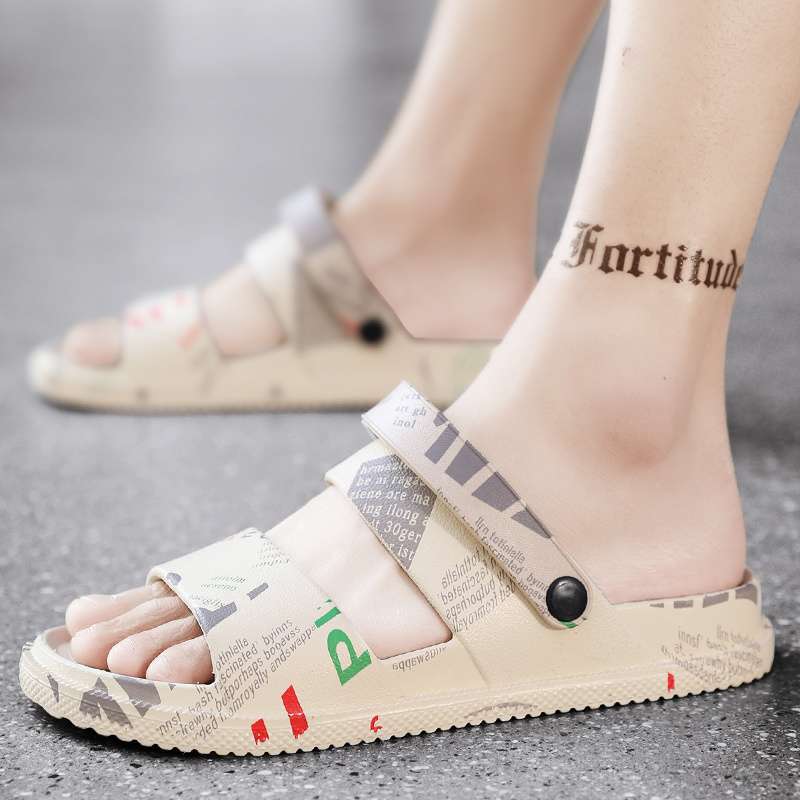 Slippers Men's Summer Wear Non-slip and Deodorant Dual-purpose Driving Sandals Men's Stepping On Shit Soft-soled Wear-resistant Sandals Men