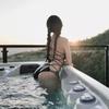 Women's 2025 Bohemian Halter Bikini Set One Piece Swimsuit High Waisted Monokini Push Up Sexy Beach Vacation