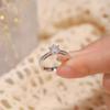 S925 Sterling Silver Moissanite Six-Prong Zircon Engagement Ring for Women – Romantic Bridal Jewelry