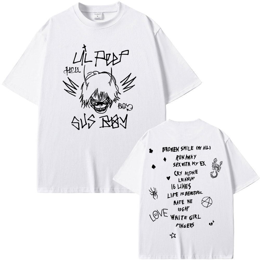 Hot Rapper Lil Peep Sus Boy Graphic Tshirts Come Over When Youre Sober T Shirts Unisex Fashion Hip Hop Oversized Tshirt