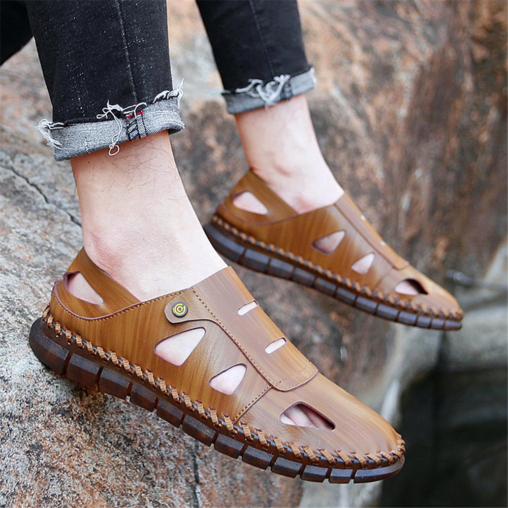 Håll dig fräsch på språng: Herrars Mode, Luftiga Tofflor med Grepp för Utomhusbruk