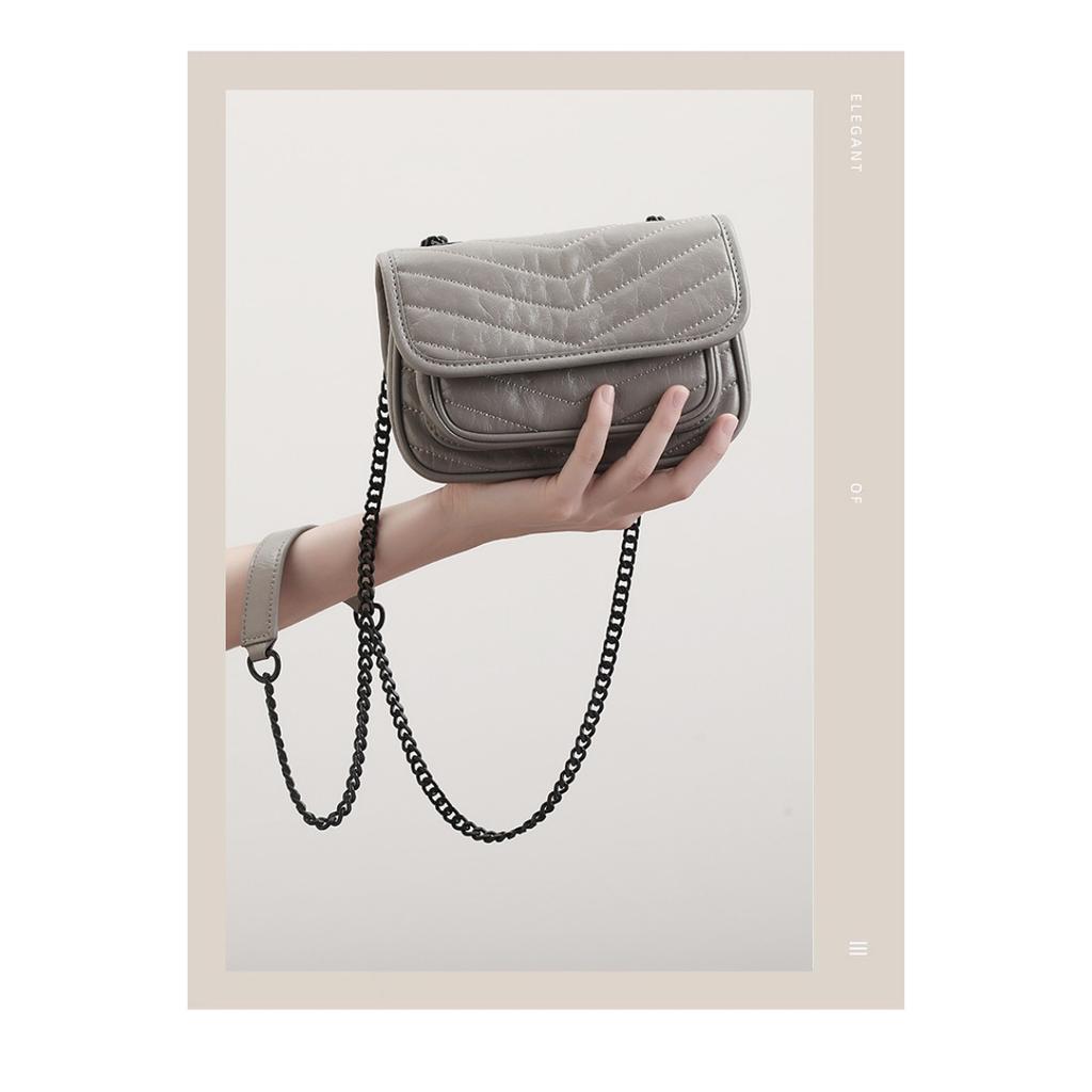 Top layer cowhide bag women's fashion chain messenger bag small summer leather women's bag shoulder crossbody bag