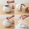 Tissue Box Cover Floral Teapot Shape Napkin Storage Case Decorative Tissue Box Covers For Home Bathroom Kitchen Office Bedroom