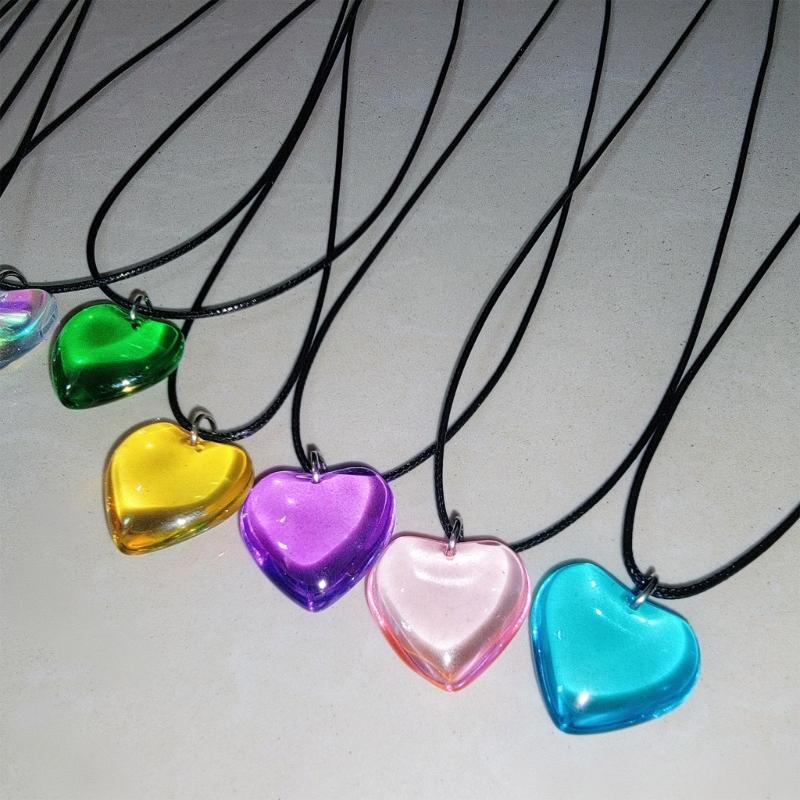 Fashion Trend Niche Sense Loves Pendant Collarbone Chain Temperament Simple Cold Wind Adjustable Black Rope Necklace